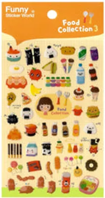 Funny Sticker World: Food Collection 3