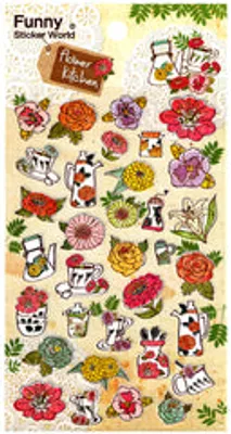 Funny Sticker World: Flower Kitchen