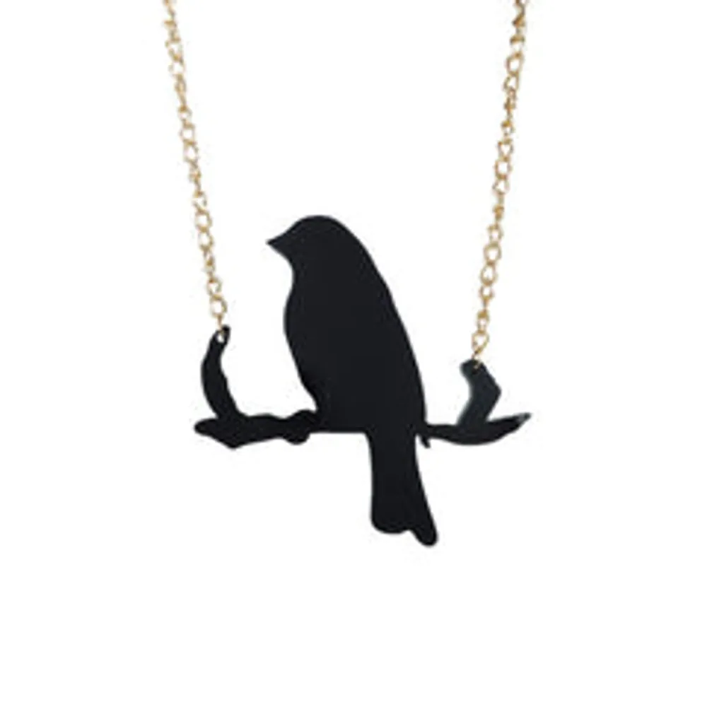 Bird on a Wire Laser-Cut Necklace