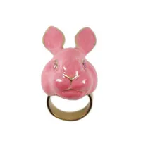 Pink Rabbit 3D Ring