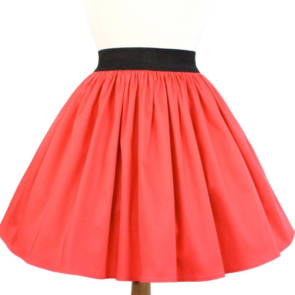 "Lindy" Coral Red Skirt