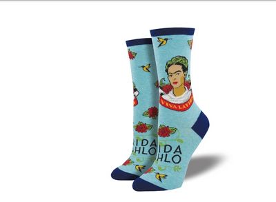 Women's Frida Kahlo "VIVA LA FRIDA" Teal Socks