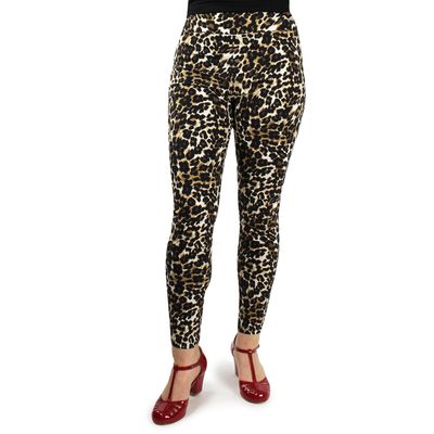 Leopard/Cheetah High Waist Cigarette Pants
