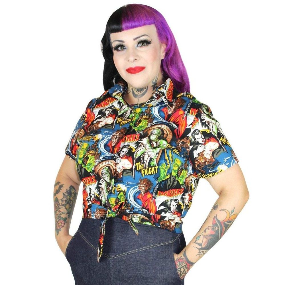 Hollywood Monsters Horror Knot Top