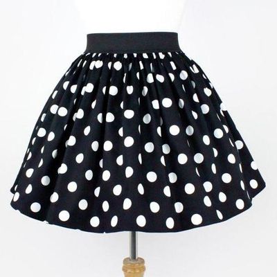 "Lindy" Black Polka Dot Skirt