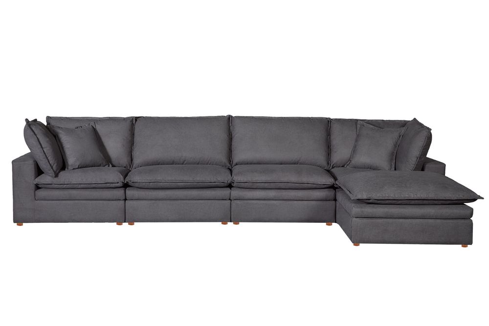 Mitzi Cloud Modular Sectional Pc Set Charcoal Grey