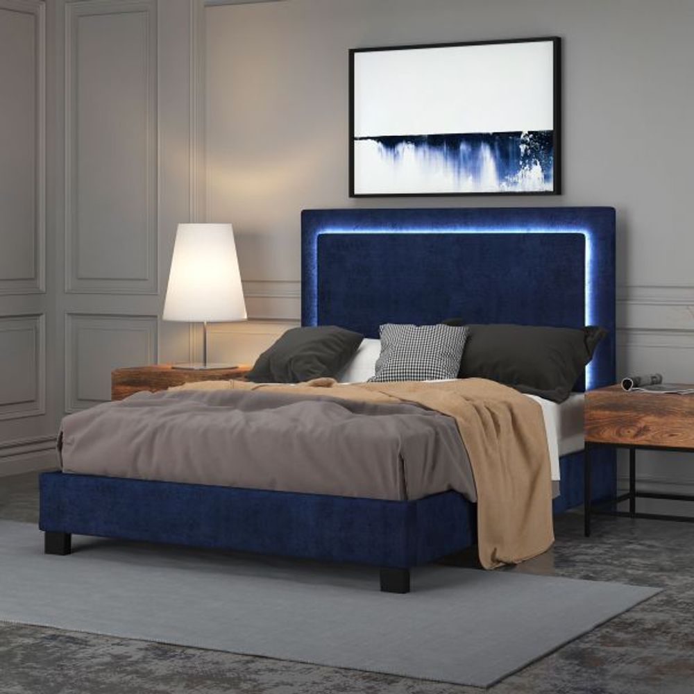 Lumina 60" Queen Platform Bed with Light in