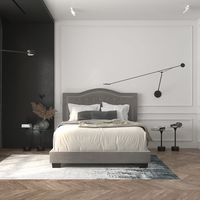 Pixie 60" Queen Bed in Light Grey