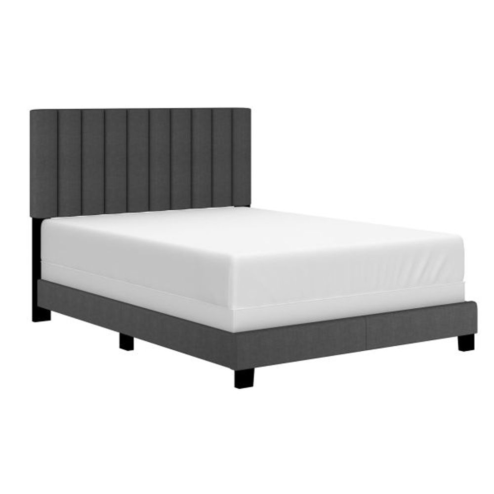 Jedd 54" Double Bed in Charcoal Fabric