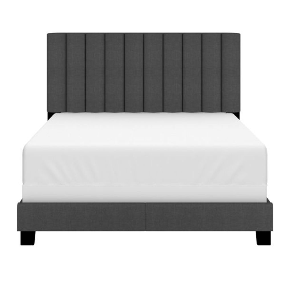 Jedd 54" Double Bed in Charcoal Fabric