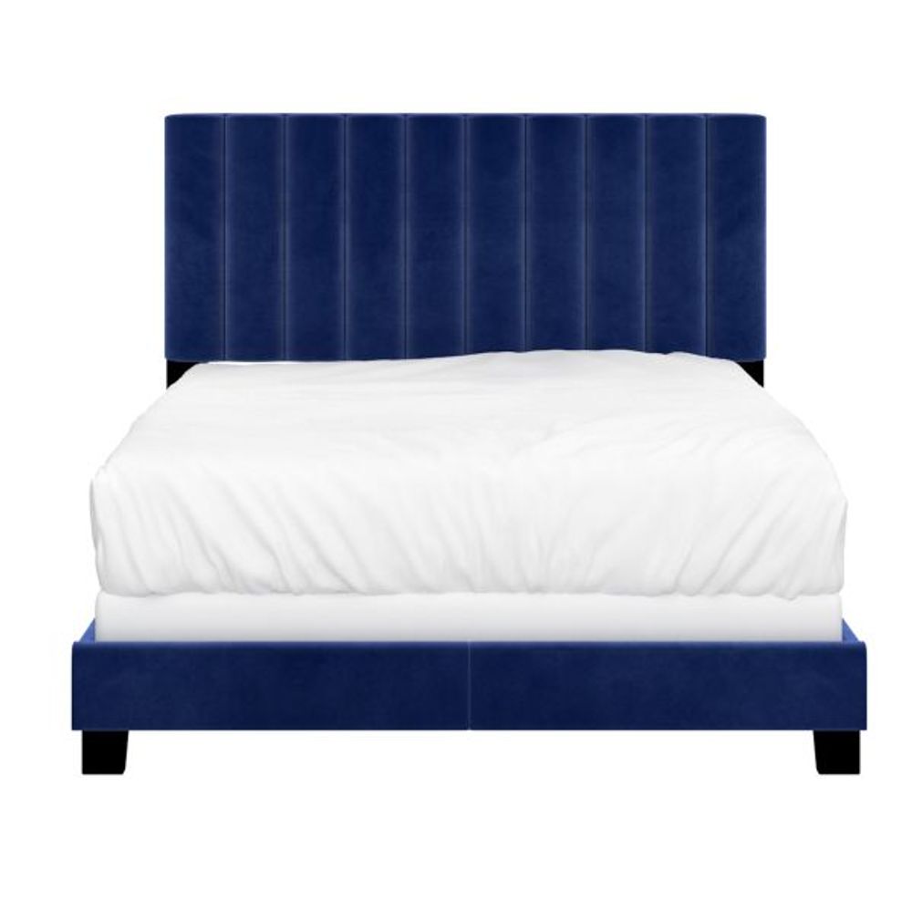 Jedd 54" Double Bed in Blue Velvet