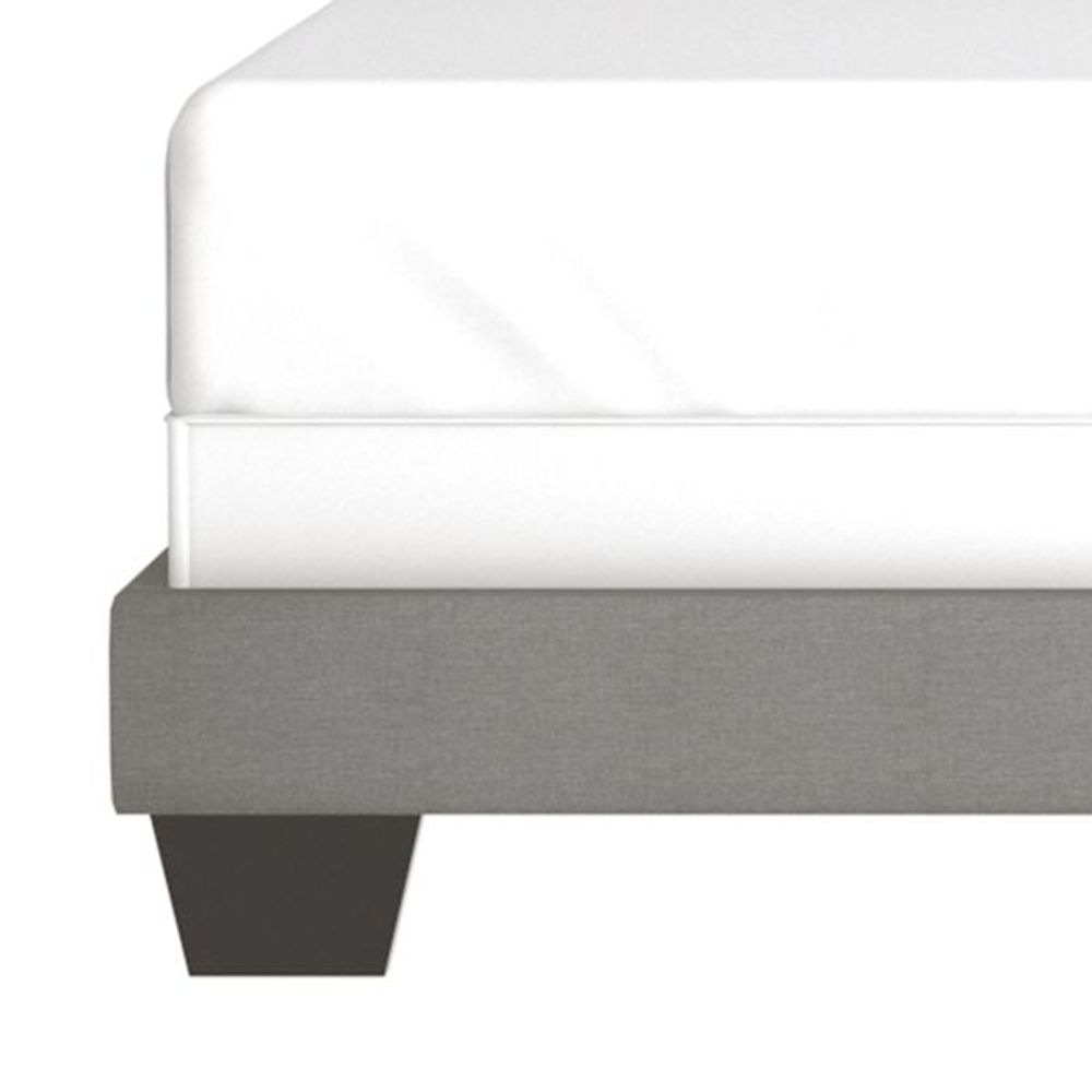 Gunner 78" King Bed in Light Grey Fabric