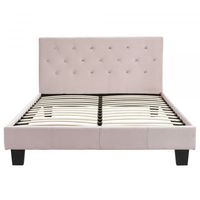 Jazelle 60" Queen Platform Bed in Blush Pink