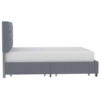 Russell 60" Queen Platform Bed with Storage in Grey