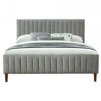 Hannah 60" Queen Platform Bed in Light Grey