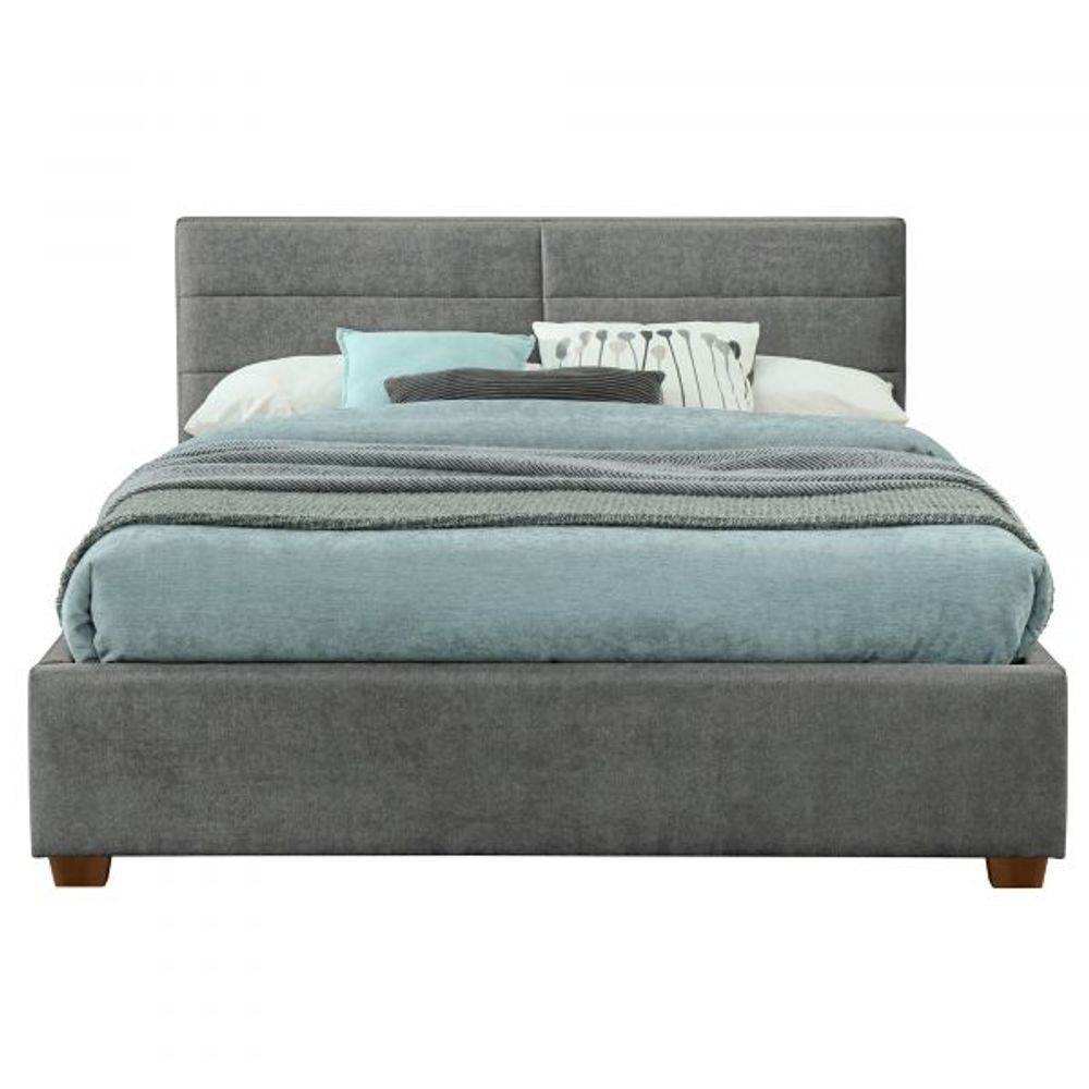 Emilio 60" Queen Platform Bed with Drawers in Light Grey