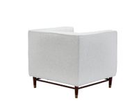 LUIGI Mid Century Fabric Accent Chair - Stardust Ivory