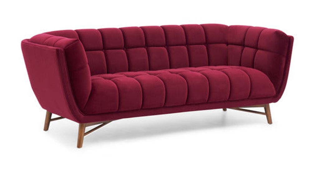 Kitsilano Sofa -  Merlot Velvet  #65