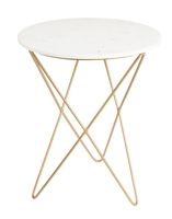 Earth Wind & Fire Marble Side Table - White