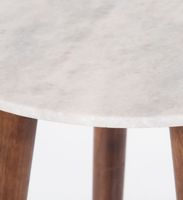 Round Side Table with Marble Top