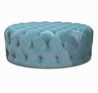 Maja Round Large Ottoman 42" - Teal - Meg 12