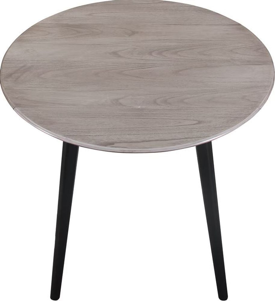 Windsor Round Dropleaf Condo Size Dining Table Grey/Black D475-12-03