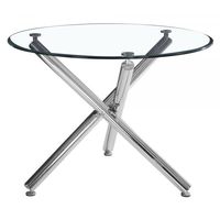 Solara II Round Dining Table in Chrome