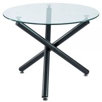 Suzette Round Dining Table in Black