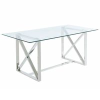 Lorenzo Rectangular Dining Table in Silver