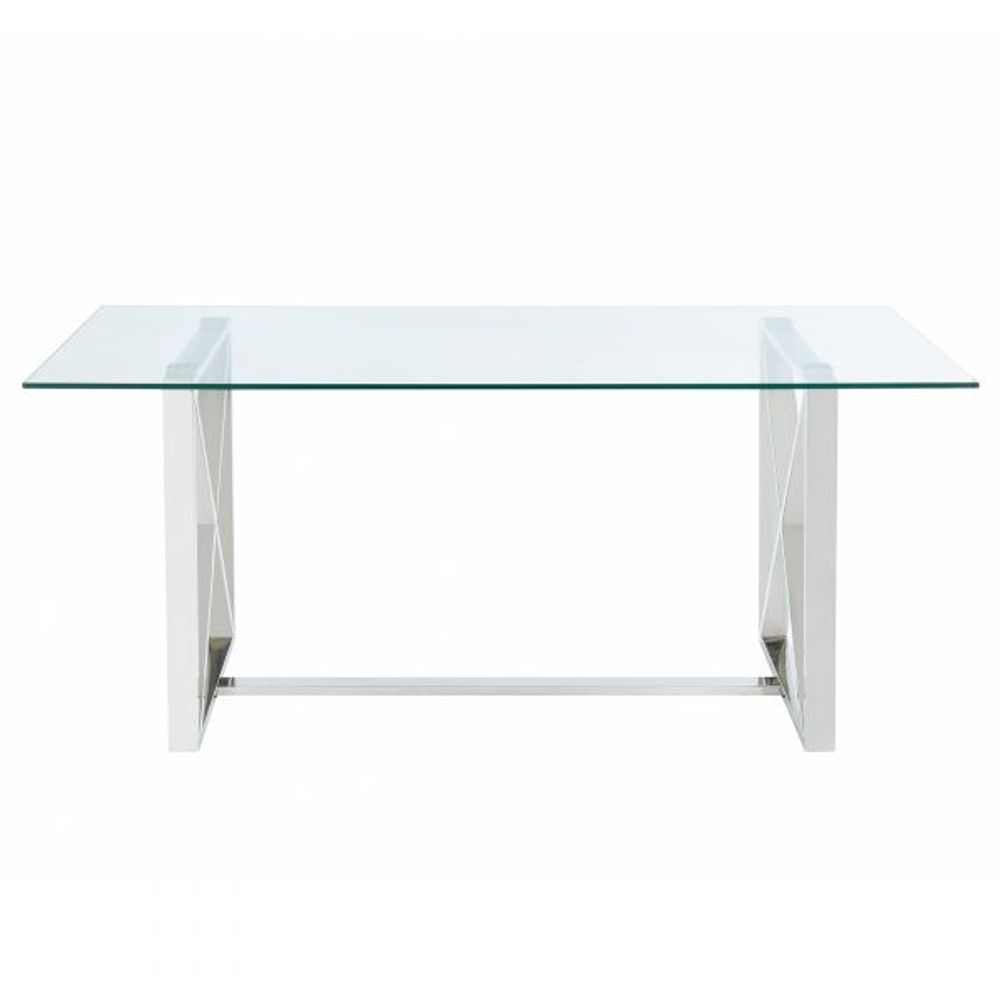 Lorenzo Rectangular Dining Table in Silver