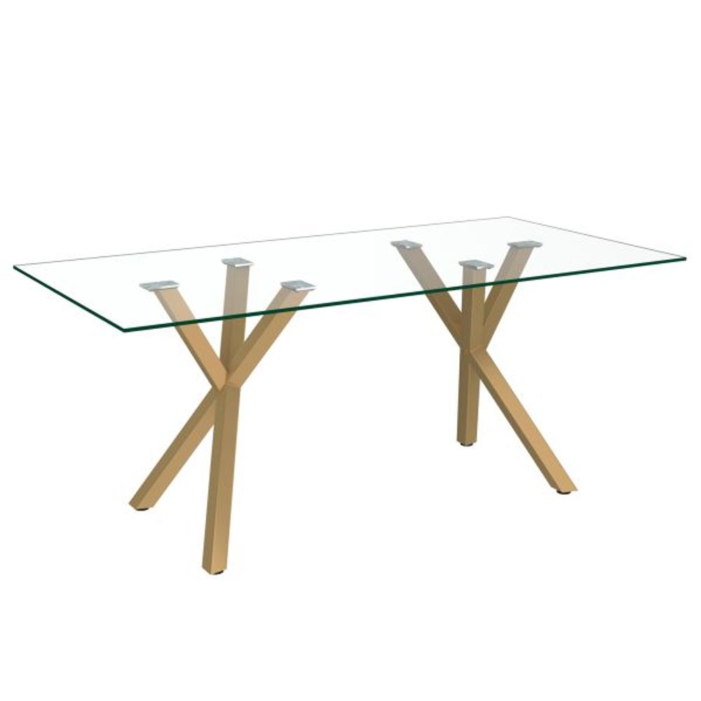 Stark Dining Table in Gold