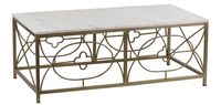 Catherine Coffee Table Gold with Marble top