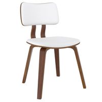 Zuni Side Chair in White Faux Leather