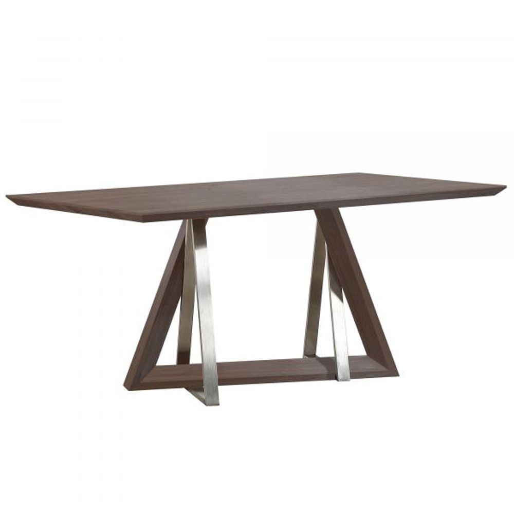 Drake/Bianca 7pc Dining Set, Walnut/Walnut & Grey