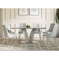 Napoli/Devo 7pc Dining Set, Grey/Light Grey