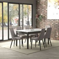 Pascal/Venice 7pc Dining Set, Grey/Grey