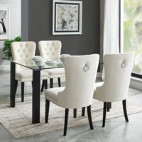 Vespa/Rizzo 5pc Dining Set, Black/Ivory