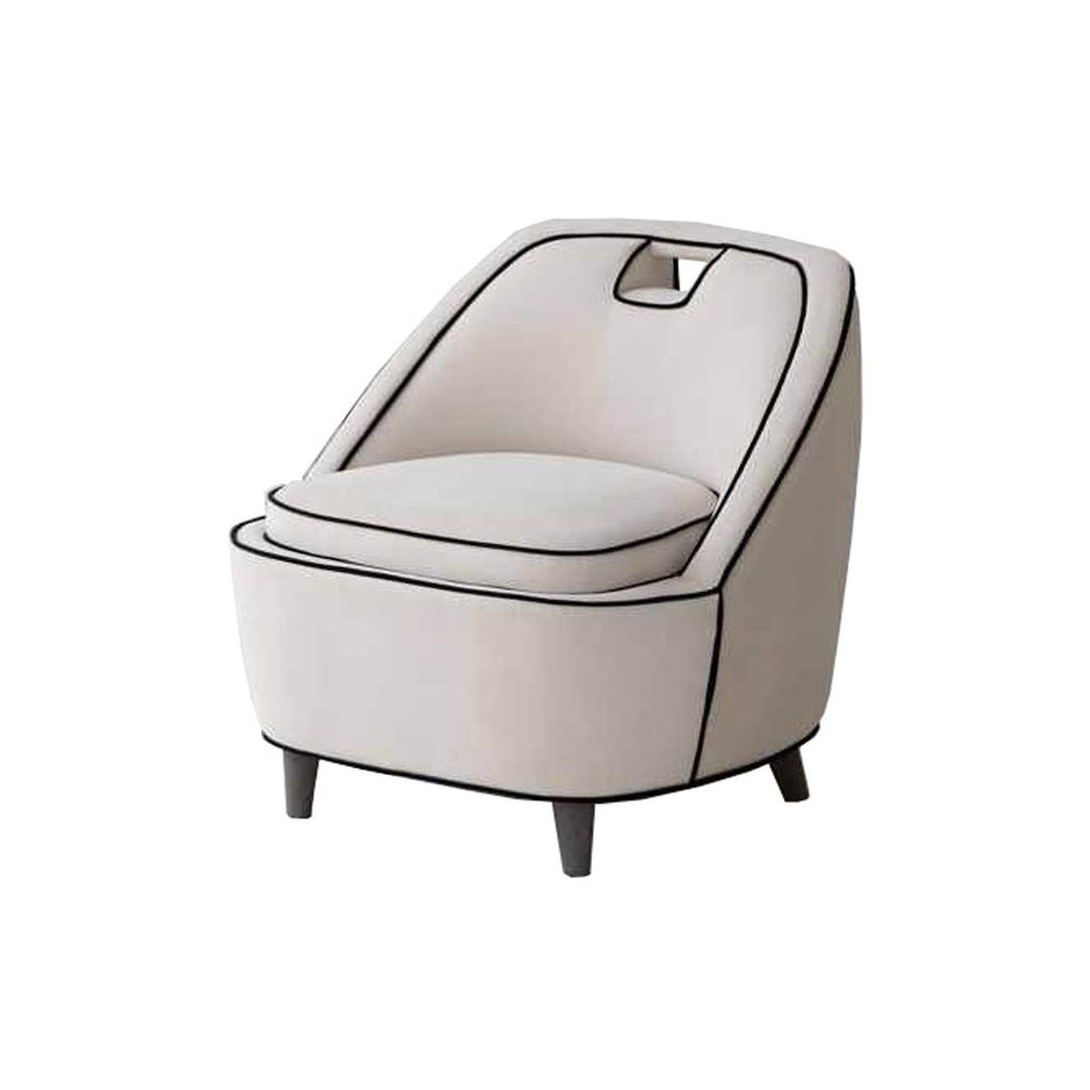 EBONY CLUB CHAIR - IVORY