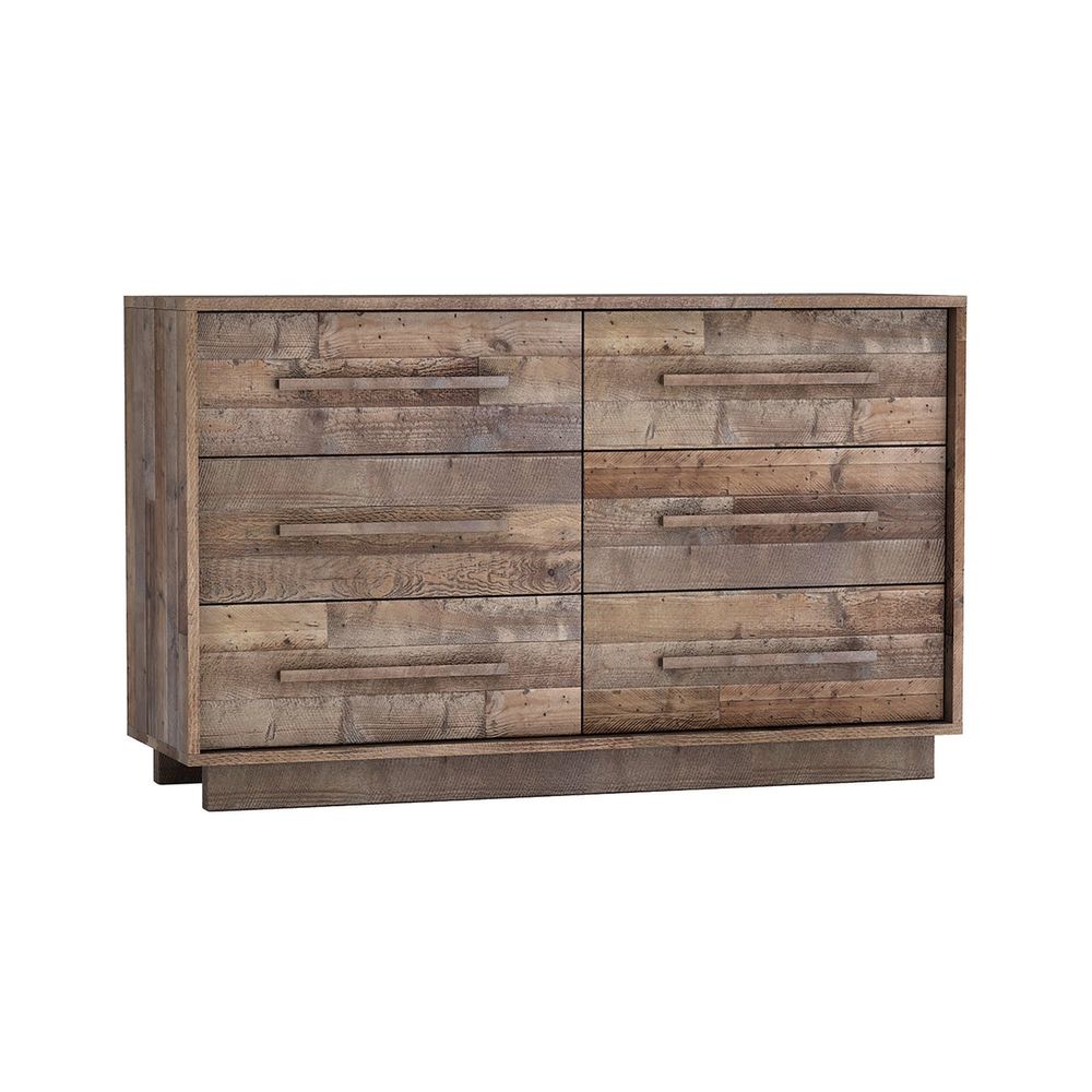 Nevada 6 Drawer Dresser - Dark Driftwood