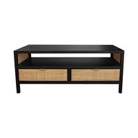 Rattan Coffee Table - Ebony