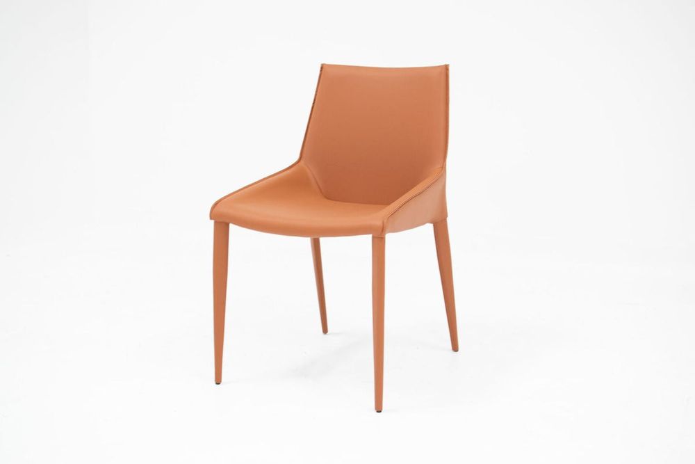 Tango Dining Chair-Orange/Brown Set of 2