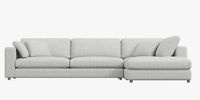 Joelle Sectional - Right Chaise - Axel Grey