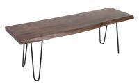 Live Edge Pinkcity Bench with Hair Pin Legs