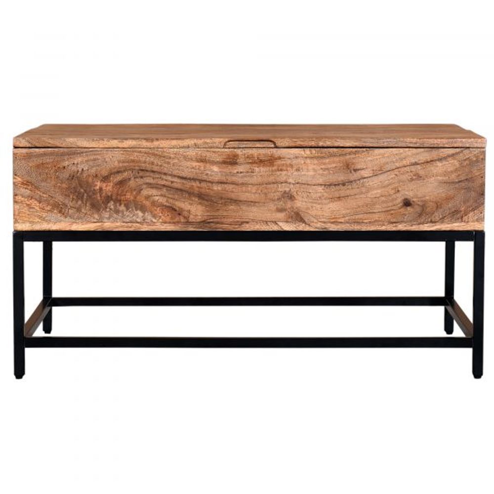 Ojas Lift-Top Coffee Table in Natural Burnt