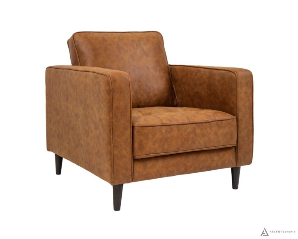 Ryder Mid Century Tufted Chair - SF203 BROWN