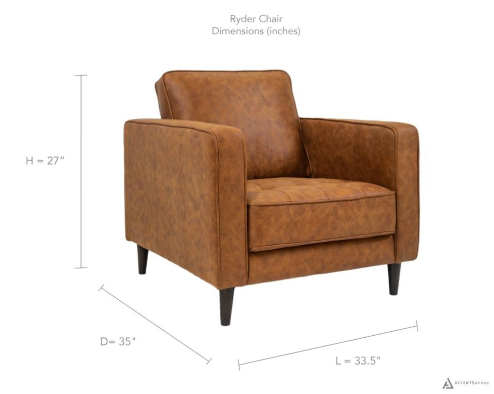 Ryder Mid Century Tufted Chair - SF203 BROWN