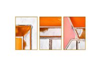 Bellini Set of 3 Alloy Matt - Golden Frame Wall Art