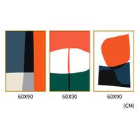 Modern Italy Set of 3 Alloy Matt - Golden Frame Wall Art