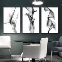 Liberty Set of 3 Alloy Matt - Black Frame Wall Art