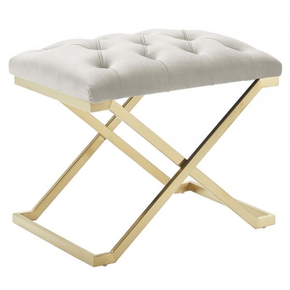 Rada Bench in Ivory/Gold